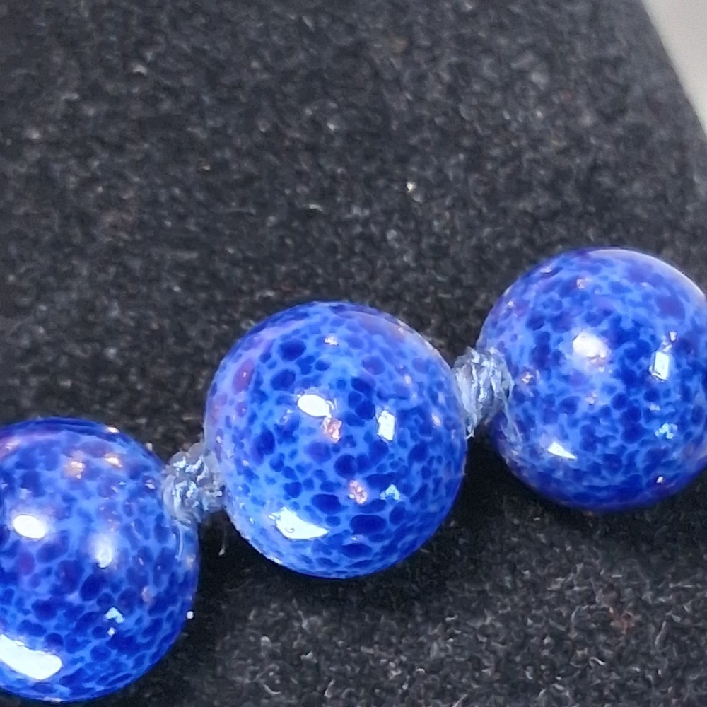 Les Bernard Lapis Lazuli Panther Bracelet Multi Gem Cabochon 8" Large Vintage - Picture 11 of 16
